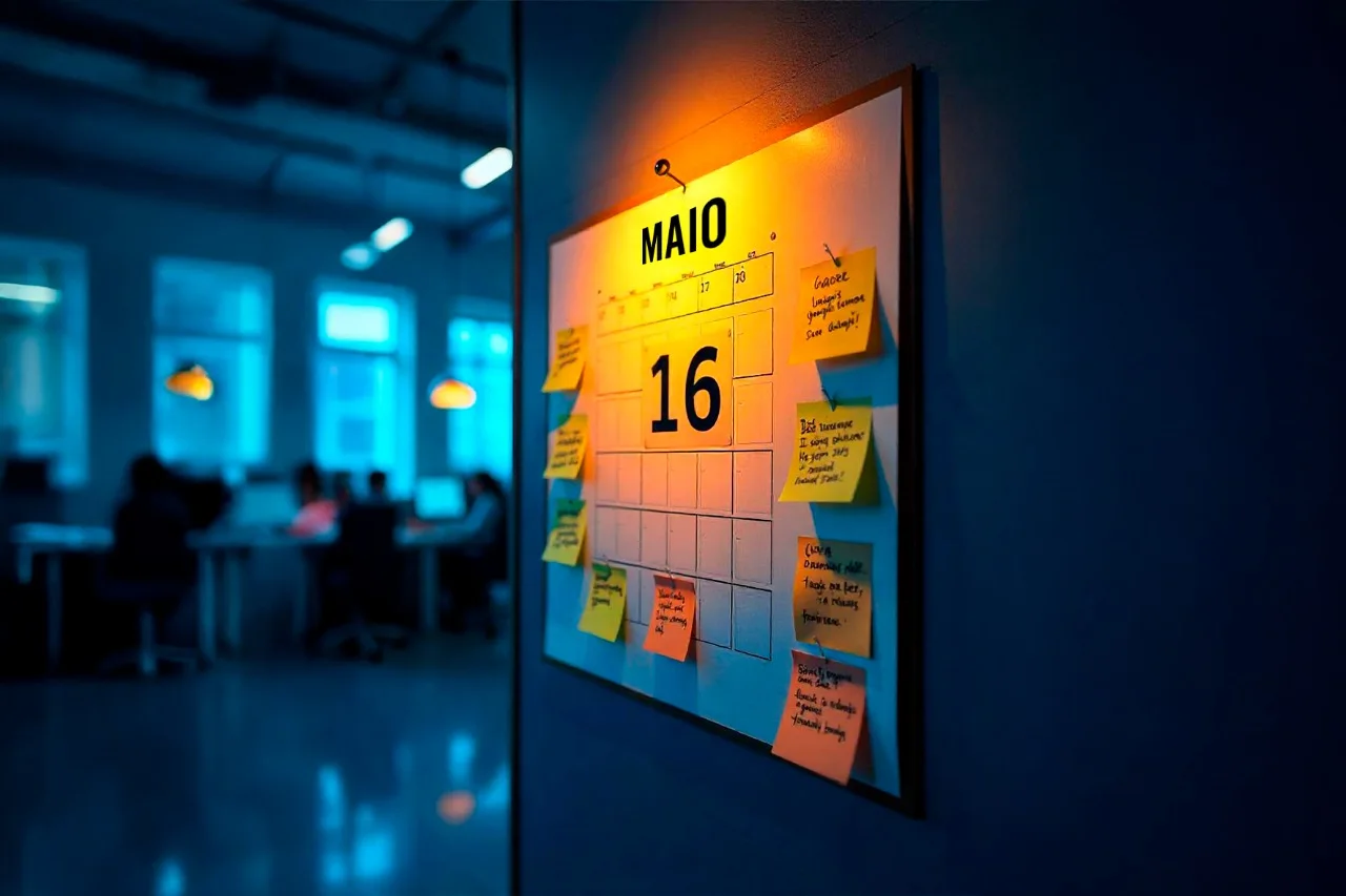 Calendário 16 de maio